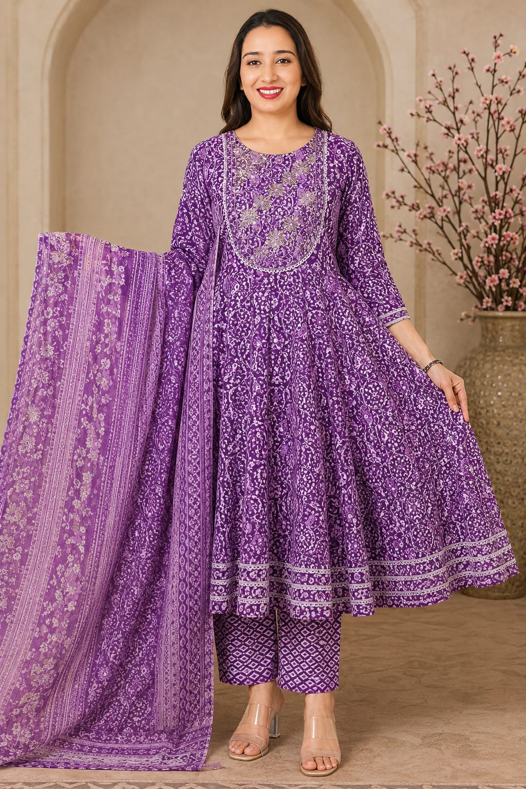 Cotton anarkali 01