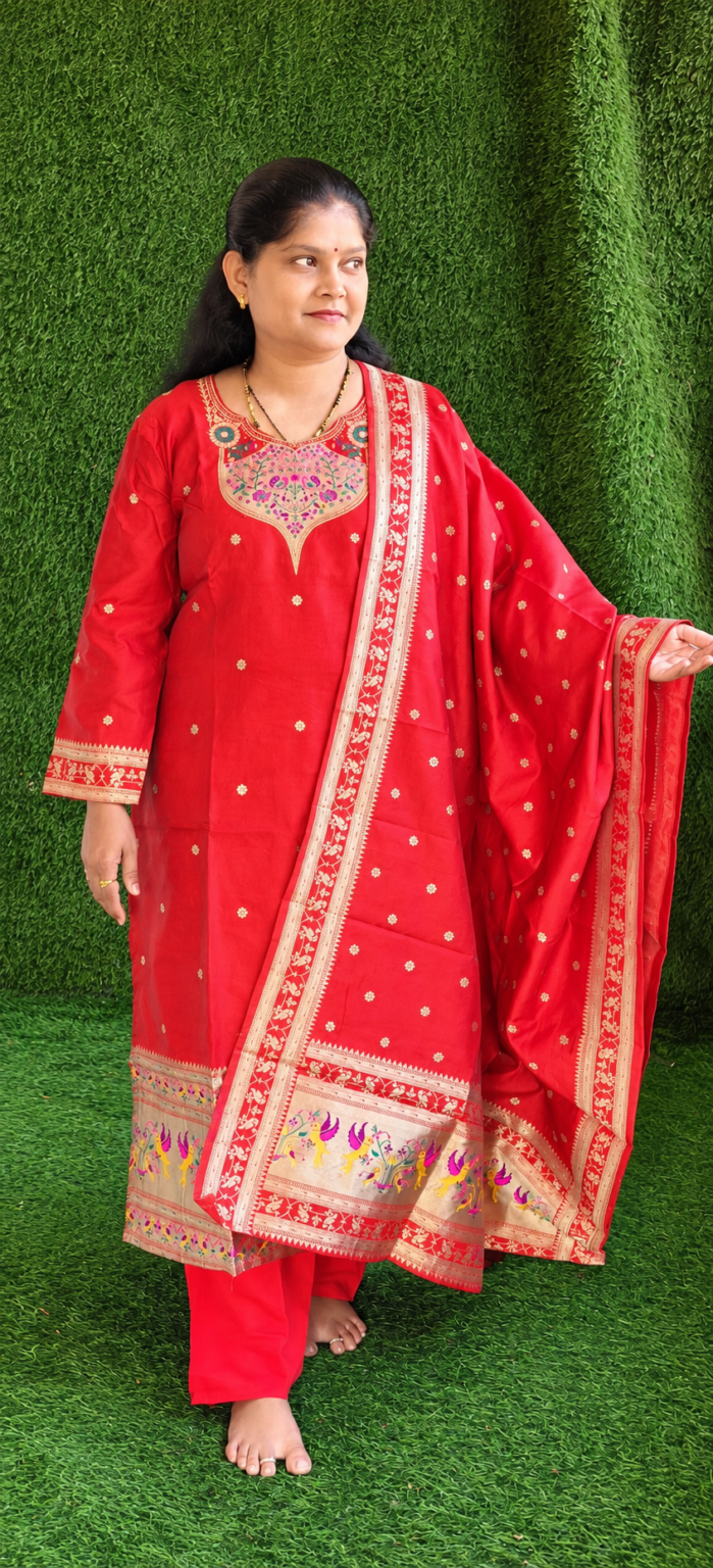 PAITHANI PURE SILK DRESS