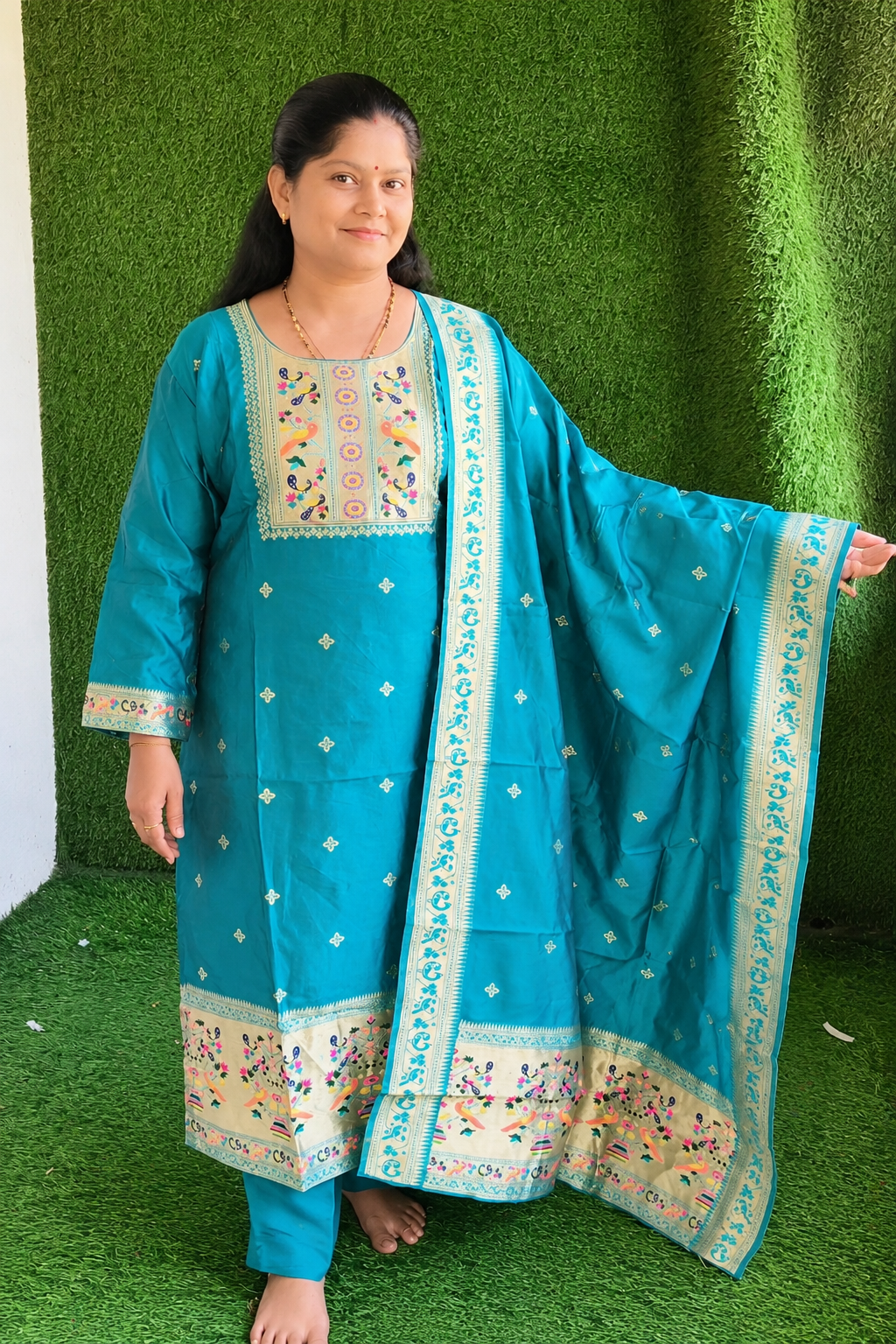 PAITHANI PURE SILK DRESS